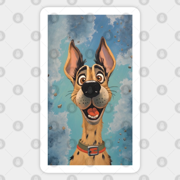 German Sheperd Dog Sticker by TooplesArt